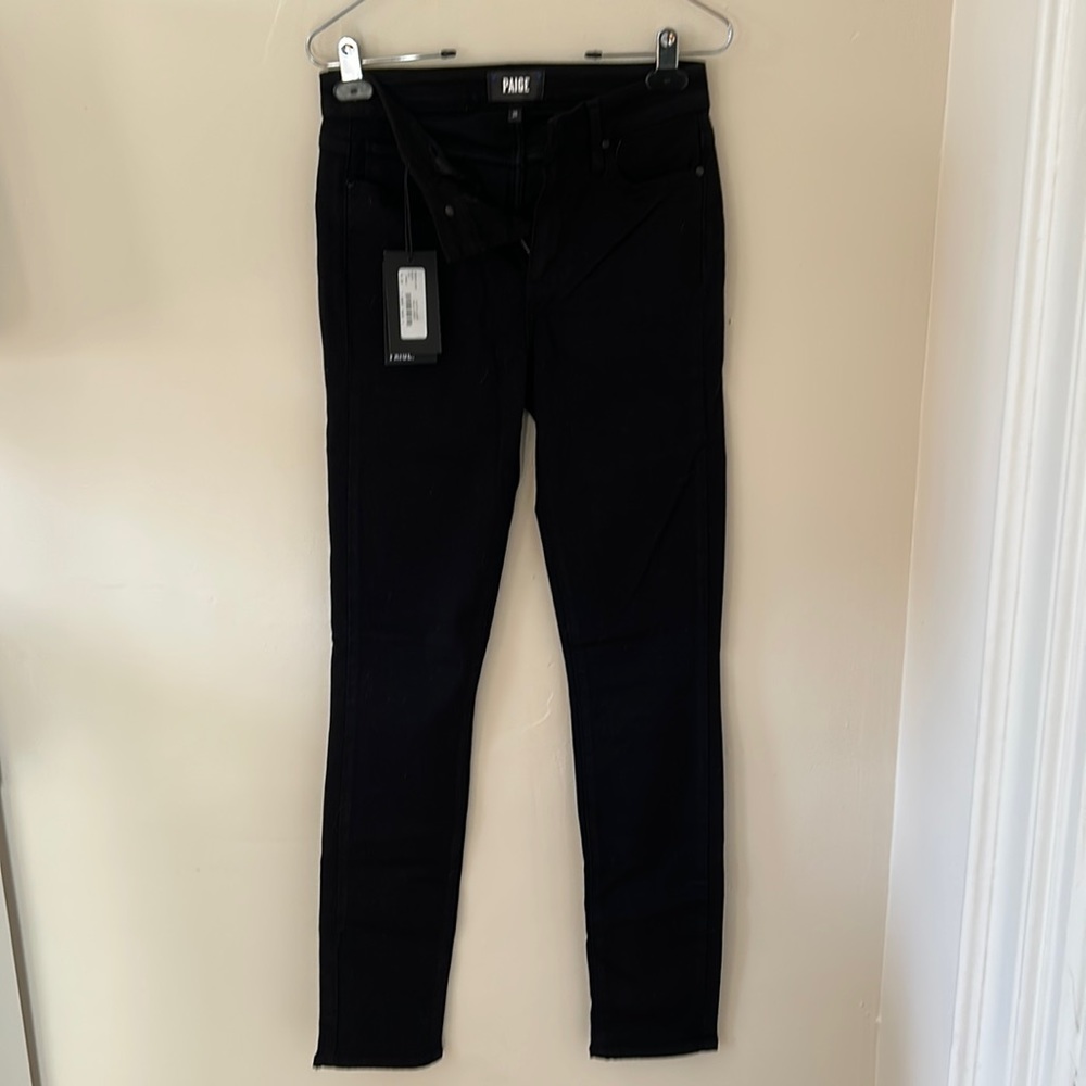 PAIGE black high rise skinny. NWT. Size 26.